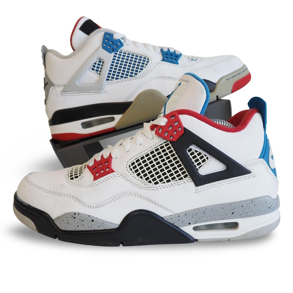 Nike Air Jordan 4 Retro SE What The 4 Mens 9.5 White Red Blue CI1184-146